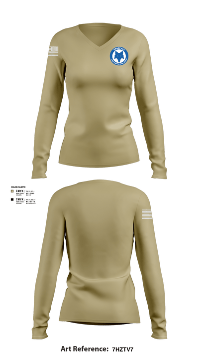 169th FW 97162600 Women's Long Sleeve V-neck Shirt - 2