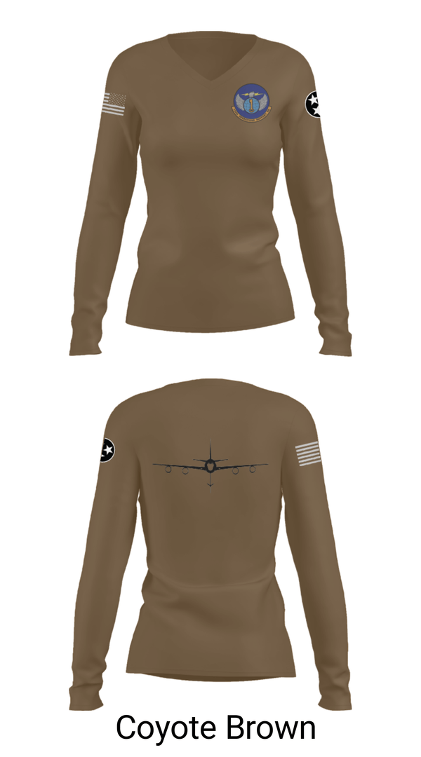 Women's Long Sleeve Vneck Shirt, 134 Operations Support Squadron, Air Force, Teamtime, Team time, sublimation, custom sports apparel, team uniforms, spirit wear, spiritwear, sports uniforms, custom shirts, team store, custom team store, fundraiser sports, apparel fundraiser