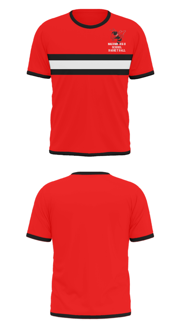Short Sleeve Performance Shirt, Macomb High School Basketball, Men's Basketball, Teamtime, Team time, sublimation, custom sports apparel, team uniforms, spirit wear, spiritwear, sports uniforms, custom shirts, team store, custom team store, fundraiser sports, apparel fundraiser