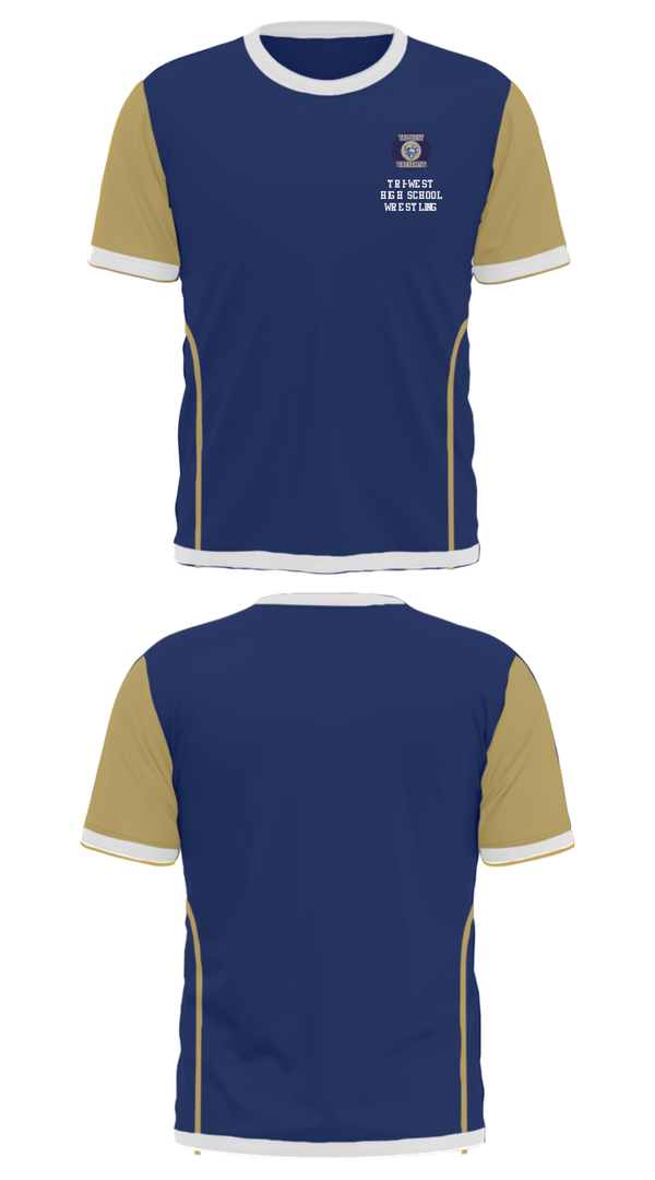Short Sleeve Performance Shirt, Tri-West High School Wrestling, Wrestling, Teamtime, Team time, sublimation, custom sports apparel, team uniforms, spirit wear, spiritwear, sports uniforms, custom shirts, team store, custom team store, fundraiser sports, apparel fundraiser