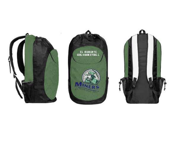 Gear Bag, El Diamante High School Basketball, Women's Basketball, Teamtime, Team time, sublimation, custom sports apparel, team uniforms, spirit wear, spiritwear, sports uniforms, custom shirts, team store, custom team store, fundraiser sports, apparel fundraiser