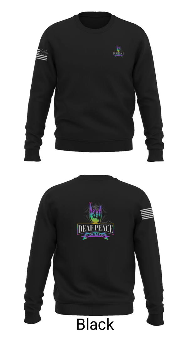 Crew Neck Sweatshirt, DeafPeaceRockVlog, , Teamtime, Team time, sublimation, custom sports apparel, team uniforms, spirit wear, spiritwear, sports uniforms, custom shirts, team store, custom team store, fundraiser sports, apparel fundraiser