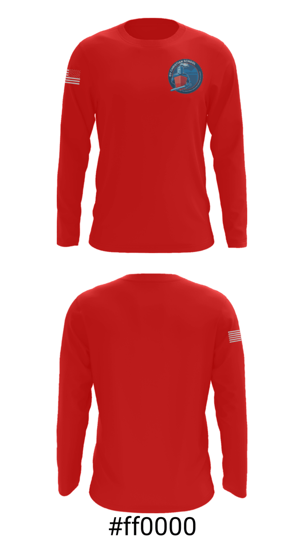 Long Sleeve Performance Shirt, GV Christian School, Spirit Store, Teamtime, Team time, sublimation, custom sports apparel, team uniforms, spirit wear, spiritwear, sports uniforms, custom shirts, team store, custom team store, fundraiser sports, apparel fundraiser