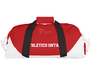 Duffle Bag, Athletics Ontario, Spirit Store, Teamtime, Team time, sublimation, custom sports apparel, team uniforms, spirit wear, spiritwear, sports uniforms, custom shirts, team store, custom team store, fundraiser sports, apparel fundraiser