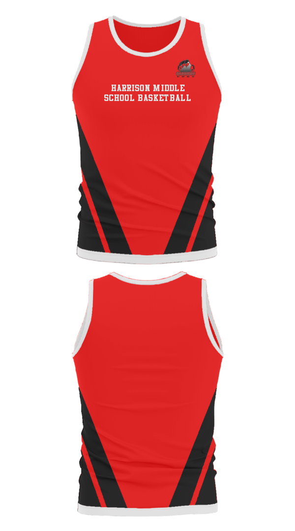 Tank Top, Harrison Middle School Basketball, Women's Basketball, Teamtime, Team time, sublimation, custom sports apparel, team uniforms, spirit wear, spiritwear, sports uniforms, custom shirts, team store, custom team store, fundraiser sports, apparel fundraiser