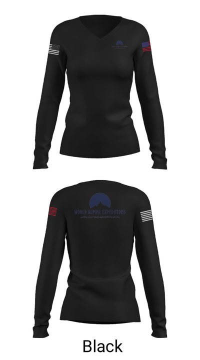 World Alpine Expeditions 35847942 Women's Long Sleeve V-neck Shirt - 13