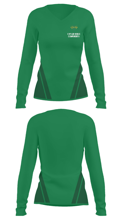 Cutler Ridge Components 70291236 Women's Long Sleeve V-neck Shirt - 23