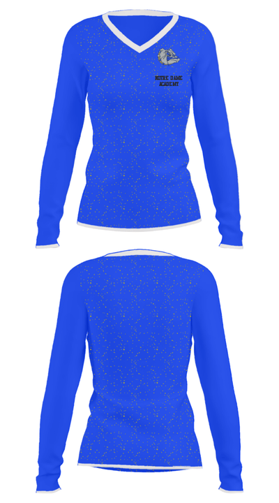 Notre Dame Academy 575136 Women's Long Sleeve V-neck Shirt - 31