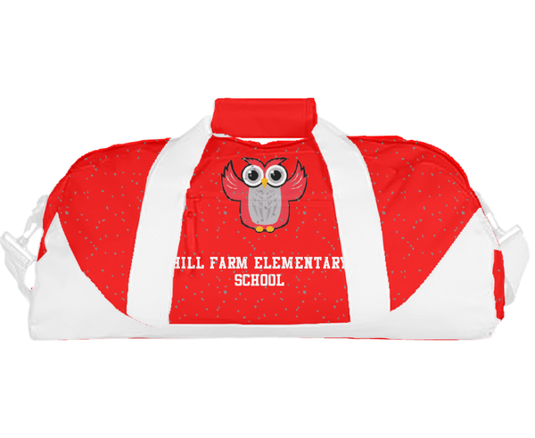 Duffle Bag, Hill Farm Elementary School, Spirit Store, Teamtime, Team time, sublimation, custom sports apparel, team uniforms, spirit wear, spiritwear, sports uniforms, custom shirts, team store, custom team store, fundraiser sports, apparel fundraiser