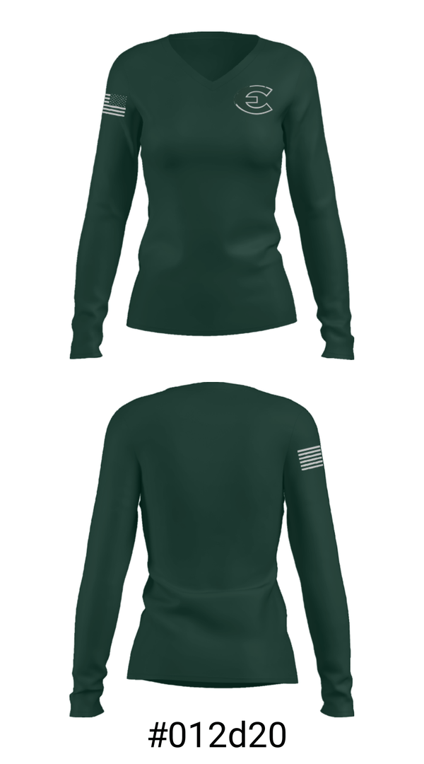 Women's Long Sleeve Vneck Shirt, Evergreen High School Wrestling, Wrestling, Teamtime, Team time, sublimation, custom sports apparel, team uniforms, spirit wear, spiritwear, sports uniforms, custom shirts, team store, custom team store, fundraiser sports, apparel fundraiser