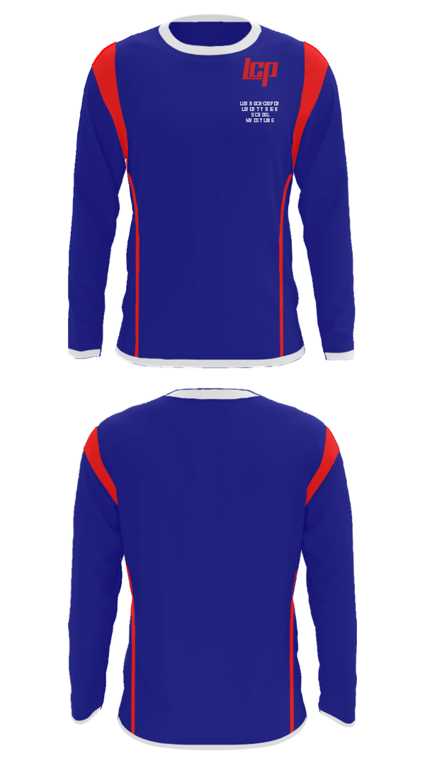 Long Sleeve Performance Shirt, Lubbock-Cooper Liberty High School Wrestling, Wrestling, Teamtime, Team time, sublimation, custom sports apparel, team uniforms, spirit wear, spiritwear, sports uniforms, custom shirts, team store, custom team store, fundraiser sports, apparel fundraiser