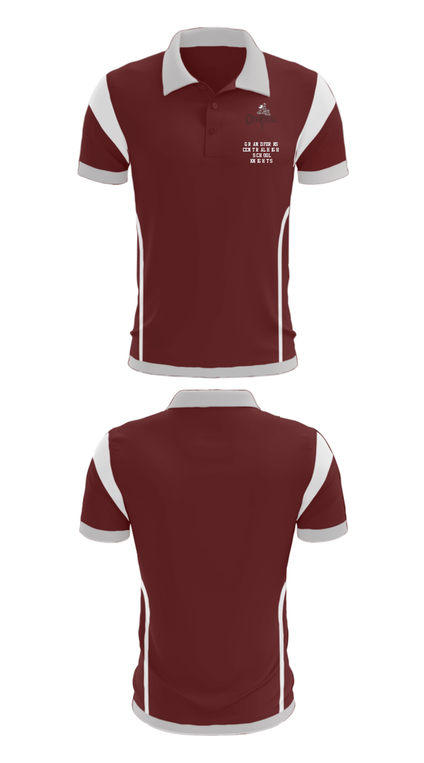 Short Sleeve Performance Polo, Grand Forks Central High School Knights, Spirit Store, Teamtime, Team time, sublimation, custom sports apparel, team uniforms, spirit wear, spiritwear, sports uniforms, custom shirts, team store, custom team store, fundraiser sports, apparel fundraiser