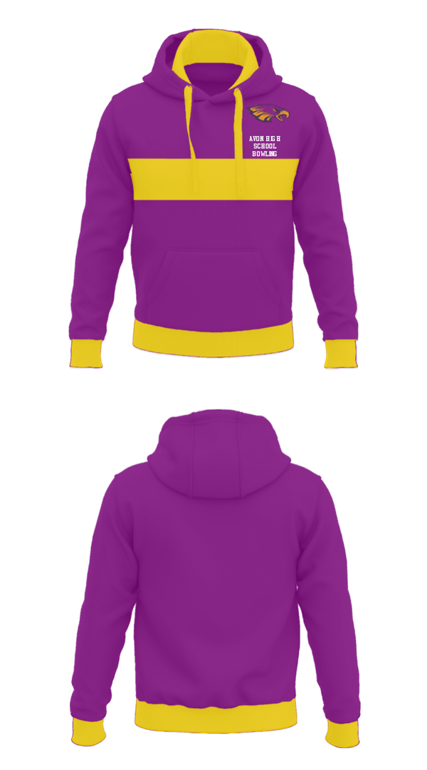 Hoodie, Avon High School Bowling, Bowling, Teamtime, Team time, sublimation, custom sports apparel, team uniforms, spirit wear, spiritwear, sports uniforms, custom shirts, team store, custom team store, fundraiser sports, apparel fundraiser