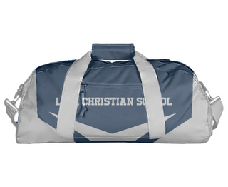 Duffle Bag, Lima Christian School, Spirit Store, Teamtime, Team time, sublimation, custom sports apparel, team uniforms, spirit wear, spiritwear, sports uniforms, custom shirts, team store, custom team store, fundraiser sports, apparel fundraiser