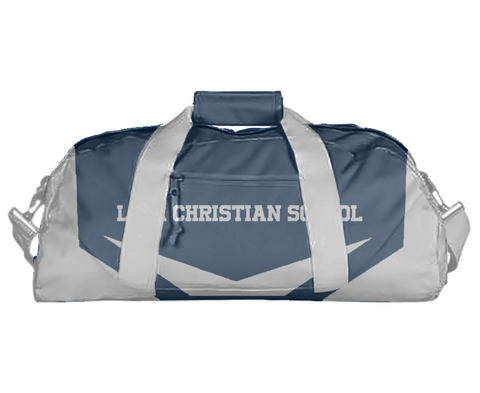 Duffle Bag, Lima Christian School, Spirit Store, Teamtime, Team time, sublimation, custom sports apparel, team uniforms, spirit wear, spiritwear, sports uniforms, custom shirts, team store, custom team store, fundraiser sports, apparel fundraiser