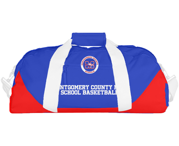 Duffle Bag, Montgomery County High School Basketball, Men's Basketball, Teamtime, Team time, sublimation, custom sports apparel, team uniforms, spirit wear, spiritwear, sports uniforms, custom shirts, team store, custom team store, fundraiser sports, apparel fundraiser