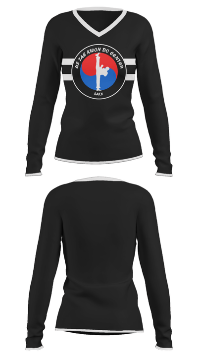USTKDC 33860343 Women's Long Sleeve V-neck Shirt - 31