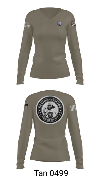 Women's Long Sleeve Vneck Shirt, 263rd QM, Army, Teamtime, Team time, sublimation, custom sports apparel, team uniforms, spirit wear, spiritwear, sports uniforms, custom shirts, team store, custom team store, fundraiser sports, apparel fundraiser