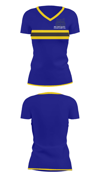 West Seattle High School Basketball 18080788 Women's Short Sleeve V-neck Shirt - 30