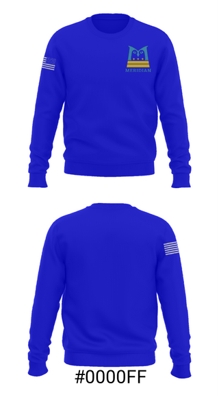 Crew Neck Sweatshirt, Meridian Public Charter School, Spirit Store, Teamtime, Team time, sublimation, custom sports apparel, team uniforms, spirit wear, spiritwear, sports uniforms, custom shirts, team store, custom team store, fundraiser sports, apparel fundraiser