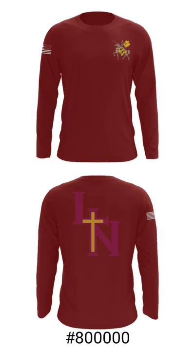 Lutheran North High School Basketball 54260670 Long Sleeve Performance Shirt - 18