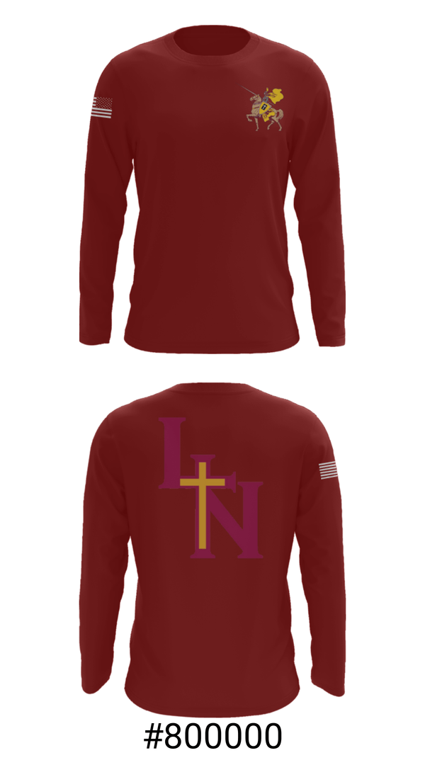Long Sleeve Performance Shirt, Lutheran North High School Basketball, Women's Basketball, Teamtime, Team time, sublimation, custom sports apparel, team uniforms, spirit wear, spiritwear, sports uniforms, custom shirts, team store, custom team store, fundraiser sports, apparel fundraiser