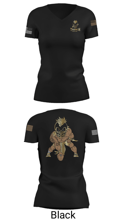 TRENCH WARRIORS 37624482 Women's Short Sleeve V-neck Shirt - 14