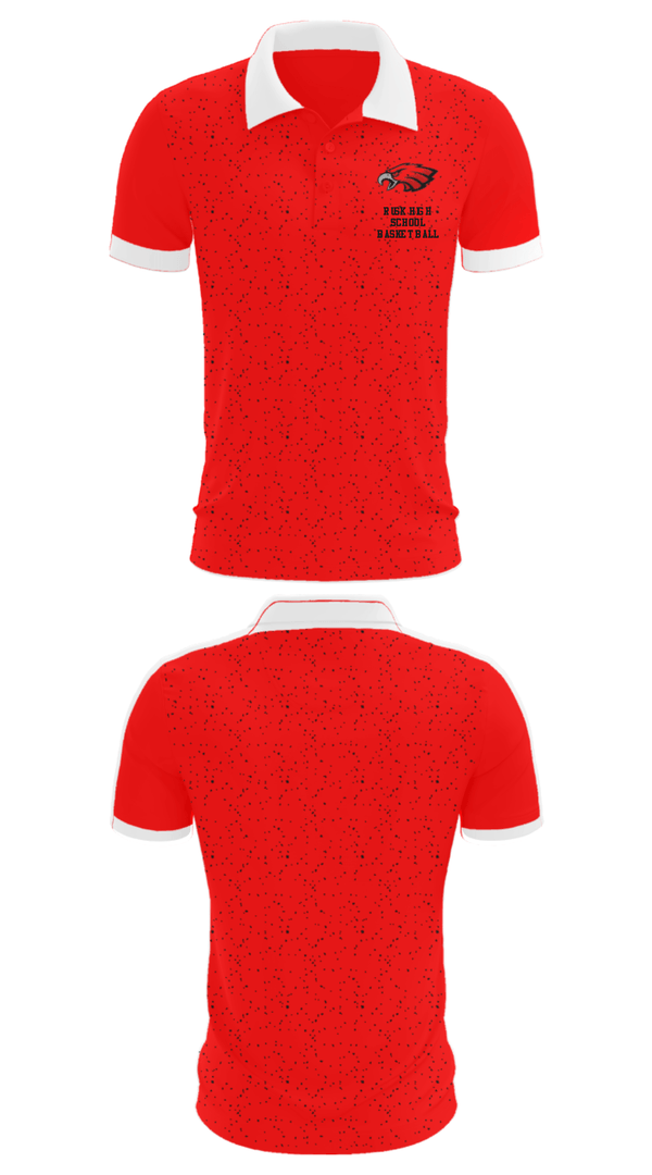 Short Sleeve Performance Polo, Rusk High School Basketball, Women's Basketball, Teamtime, Team time, sublimation, custom sports apparel, team uniforms, spirit wear, spiritwear, sports uniforms, custom shirts, team store, custom team store, fundraiser sports, apparel fundraiser