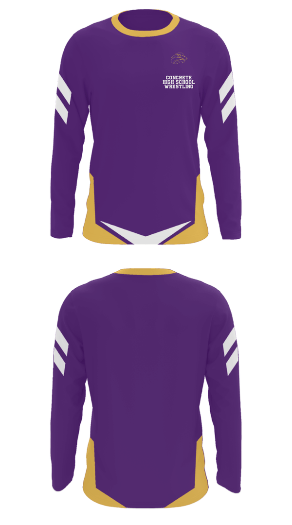 Long Sleeve Performance Shirt, Concrete High School Wrestling, Wrestling, Teamtime, Team time, sublimation, custom sports apparel, team uniforms, spirit wear, spiritwear, sports uniforms, custom shirts, team store, custom team store, fundraiser sports, apparel fundraiser