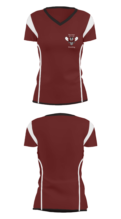Bayonne High School Wrestling 48956156 Women's Short Sleeve V-neck Shirt - 29