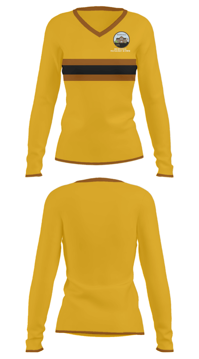 Brownsville Preparatory Institute 8022395 Women's Long Sleeve V-neck Shirt - 31