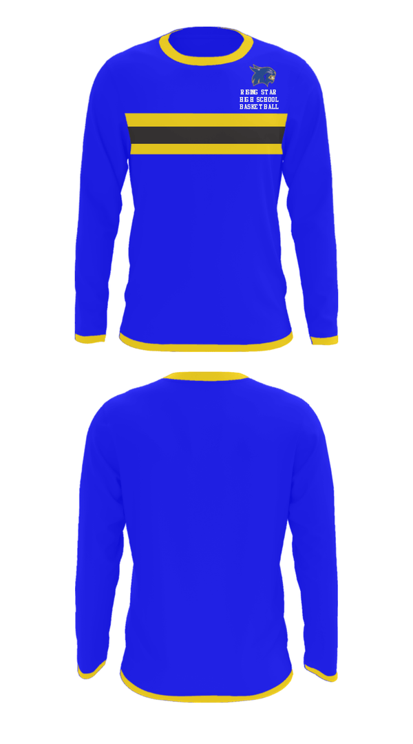 Long Sleeve Performance Shirt, Rising Star High School Basketball, Women's Basketball, Teamtime, Team time, sublimation, custom sports apparel, team uniforms, spirit wear, spiritwear, sports uniforms, custom shirts, team store, custom team store, fundraiser sports, apparel fundraiser