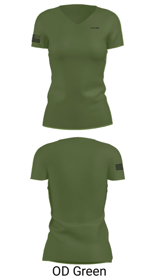 Women's Short Sleeve Vneck Shirt, E CO 21BEB, Army, Teamtime, Team time, sublimation, custom sports apparel, team uniforms, spirit wear, spiritwear, sports uniforms, custom shirts, team store, custom team store, fundraiser sports, apparel fundraiser