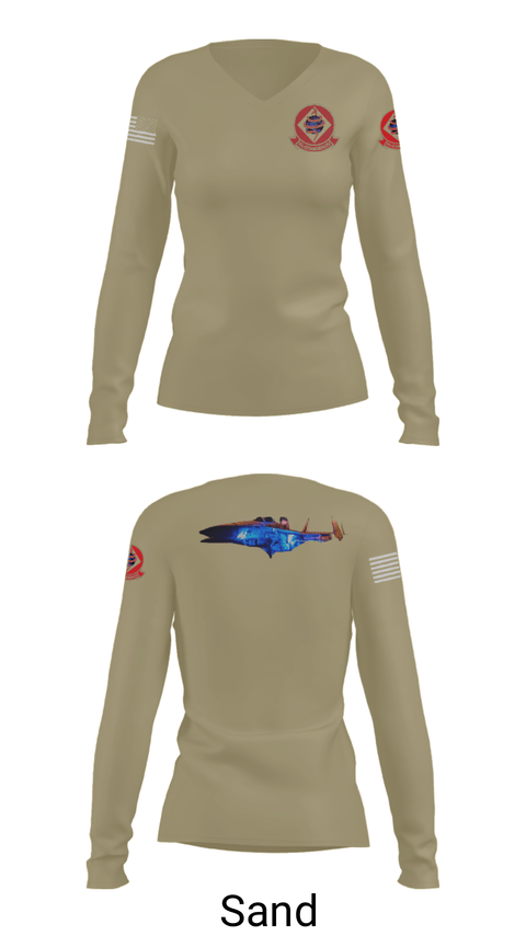 Women's Long Sleeve Vneck Shirt, , Navy, Teamtime, Team time, sublimation, custom sports apparel, team uniforms, spirit wear, spiritwear, sports uniforms, custom shirts, team store, custom team store, fundraiser sports, apparel fundraiser