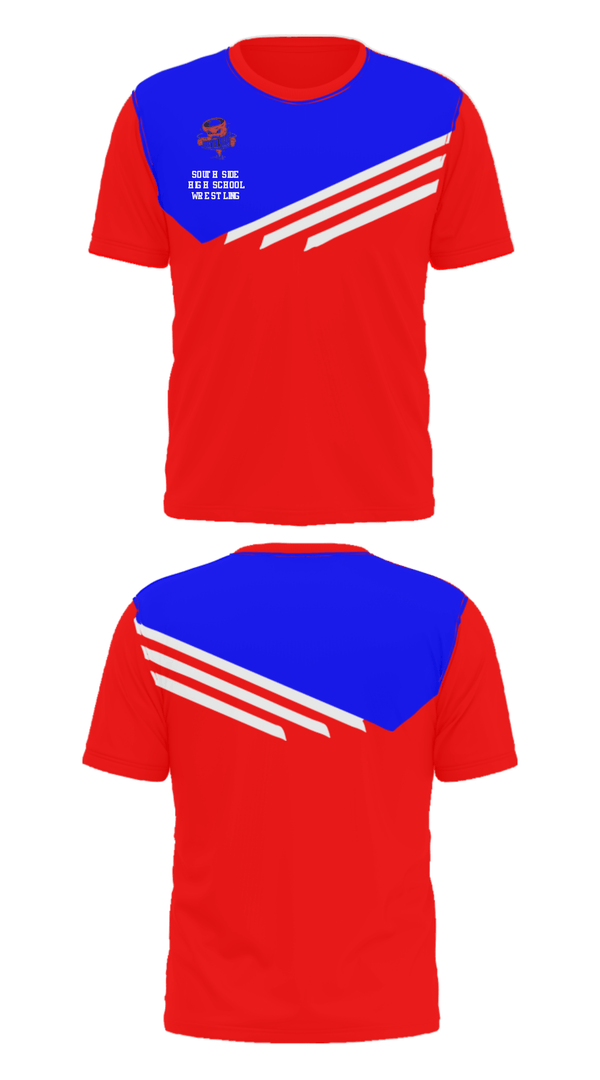 Short Sleeve Performance Shirt, South Side High School Wrestling, Wrestling, Teamtime, Team time, sublimation, custom sports apparel, team uniforms, spirit wear, spiritwear, sports uniforms, custom shirts, team store, custom team store, fundraiser sports, apparel fundraiser