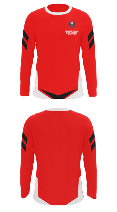 Bristol Senior High School Bowling 41863070 Long Sleeve Performance Shirt - 32
