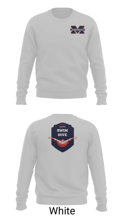 Manvel High School Swimming 12453838 Crew Neck Sweatshirt - 2