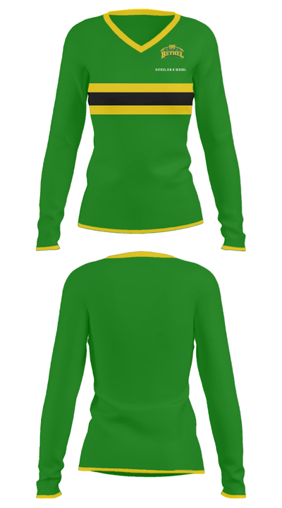 Bethel High School 30523815 Women's Long Sleeve V-neck Shirt - 31