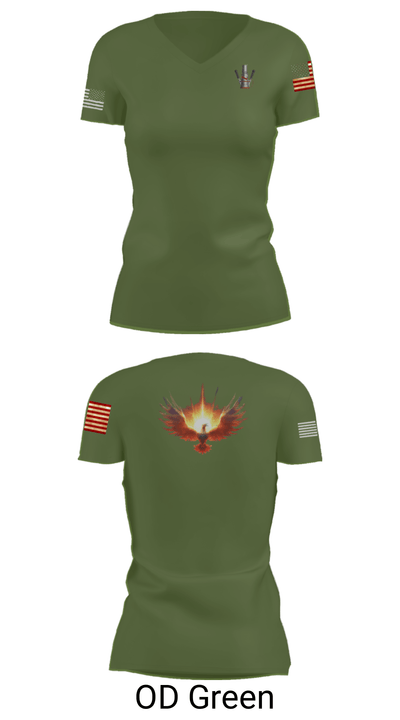 Mess-172 FireBirds 84080572 Women's Short Sleeve V-neck Shirt - 28