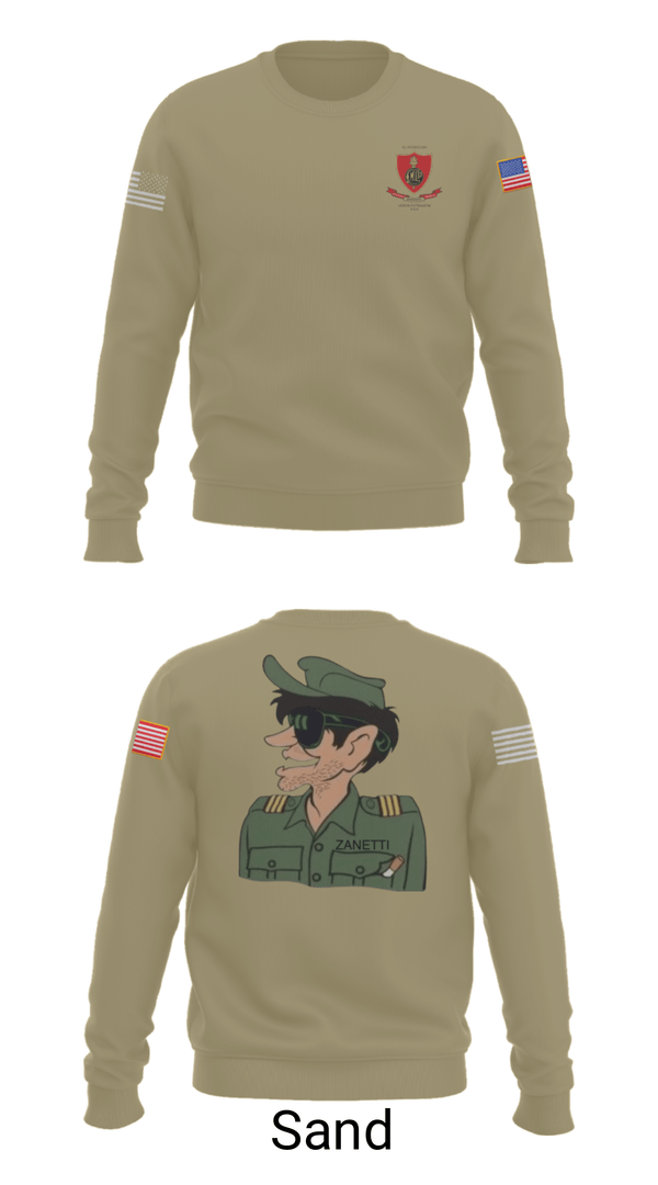 Crew Neck Sweatshirt, , Army, Teamtime, Team time, sublimation, custom sports apparel, team uniforms, spirit wear, spiritwear, sports uniforms, custom shirts, team store, custom team store, fundraiser sports, apparel fundraiser
