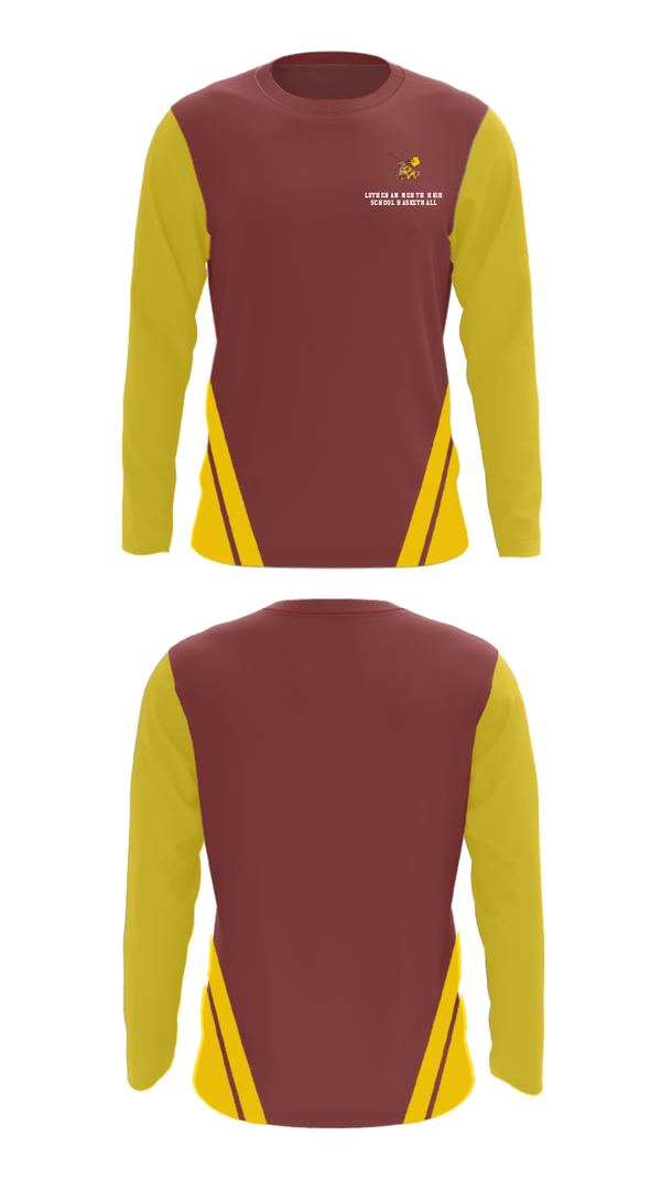Long Sleeve Performance Shirt, Lutheran North High School Basketball, Women's Basketball, Teamtime, Team time, sublimation, custom sports apparel, team uniforms, spirit wear, spiritwear, sports uniforms, custom shirts, team store, custom team store, fundraiser sports, apparel fundraiser
