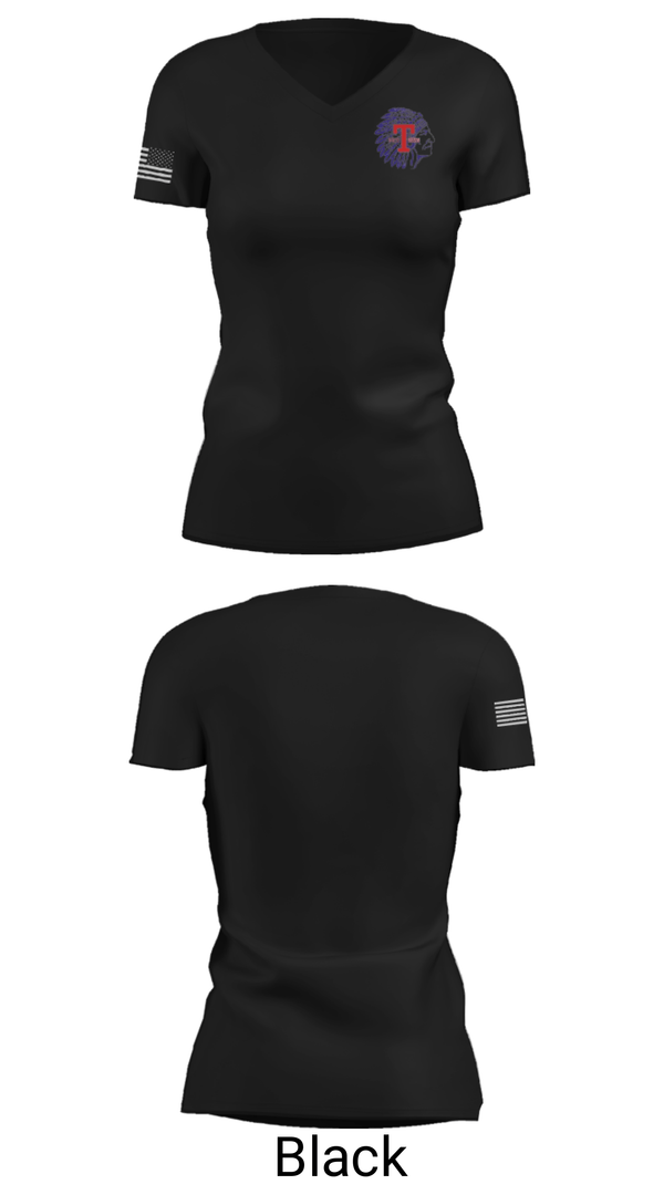 Women's Short Sleeve Vneck Shirt, Tewksbury Memorial High School Gymnastics, Spirit Store, Teamtime, Team time, sublimation, custom sports apparel, team uniforms, spirit wear, spiritwear, sports uniforms, custom shirts, team store, custom team store, fundraiser sports, apparel fundraiser