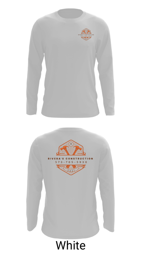 Long Sleeve Performance Shirt, Rivera's Construction, , Teamtime, Team time, sublimation, custom sports apparel, team uniforms, spirit wear, spiritwear, sports uniforms, custom shirts, team store, custom team store, fundraiser sports, apparel fundraiser
