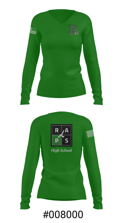 Rapoport Academy Public School-Meyer High School Basketball 55770827 Women's Long Sleeve V-neck Shirt - 20