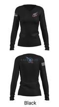 East Lee Middle School 12077340 Women's Long Sleeve V-neck Shirt - 13