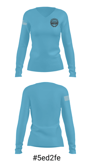 Women's Long Sleeve Vneck Shirt, O'Neal Football Clinic, Football, Teamtime, Team time, sublimation, custom sports apparel, team uniforms, spirit wear, spiritwear, sports uniforms, custom shirts, team store, custom team store, fundraiser sports, apparel fundraiser