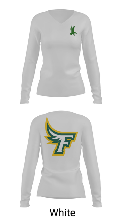 Akron Firestone High School Wresling 83241216 Women's Long Sleeve V-neck Shirt - 6