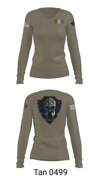 Women's Long Sleeve Vneck Shirt, , Police, Teamtime, Team time, sublimation, custom sports apparel, team uniforms, spirit wear, spiritwear, sports uniforms, custom shirts, team store, custom team store, fundraiser sports, apparel fundraiser