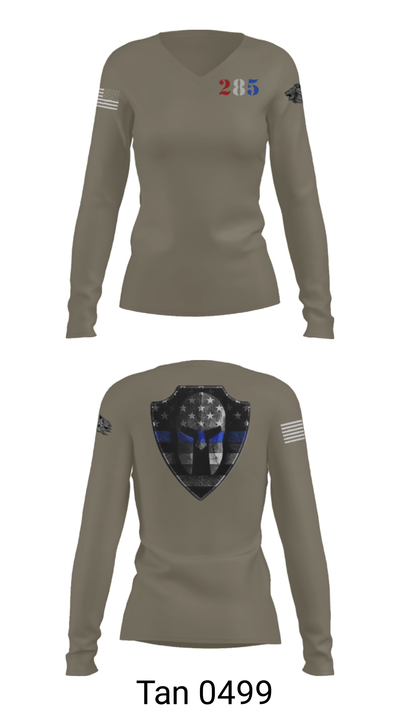 285 48466667 Women's Long Sleeve V-neck Shirt - 39