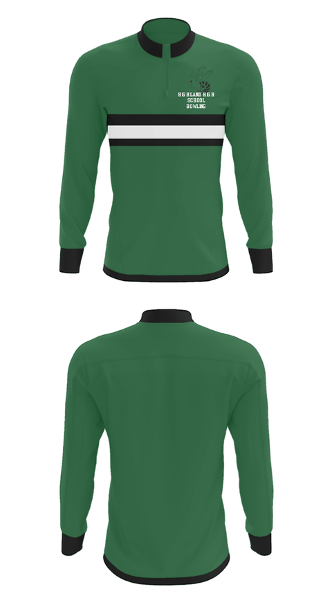 Quarter Zip Jacket, Highland High School Bowling, Bowling, Teamtime, Team time, sublimation, custom sports apparel, team uniforms, spirit wear, spiritwear, sports uniforms, custom shirts, team store, custom team store, fundraiser sports, apparel fundraiser